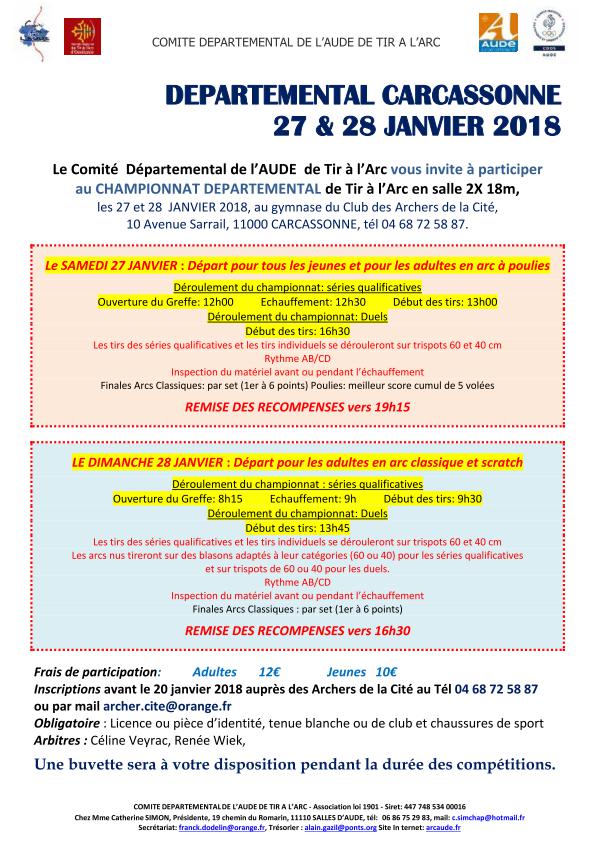 Départemenal Carcassonne 27 & 28 janvier 2018